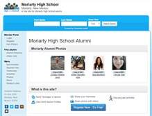 Tablet Screenshot of moriartyhighschoolalumni.org